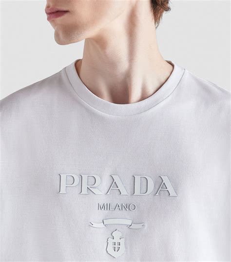 prada t-shirt black|Harrods men's Prada t shirts.